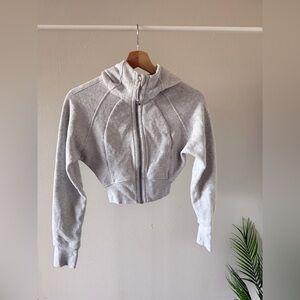 Lululemon heathered grey scuba full zip hoodie size XS